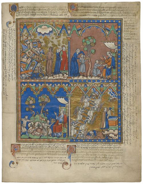 E183.4r - Divine Judgment, A Father's Blessing, Isaac's Despair, A Marvelous Vision