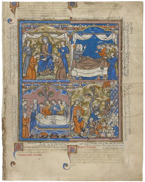E183.7r - Blessings for the Future, Jacob's Last Words, Joseph's Last Prediction, Enslavement