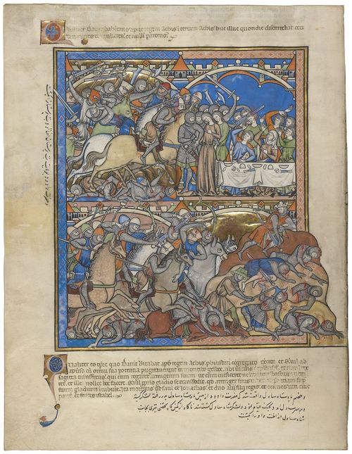E183.34v - Slaughter of the Amalekites, Saul's Last Stand