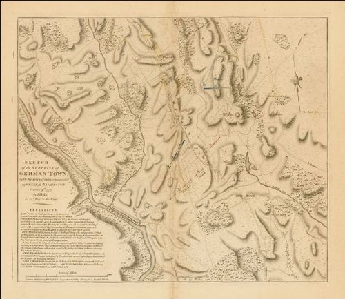 E195 - Sketch of the Surprise of German Town - Faden - 1784