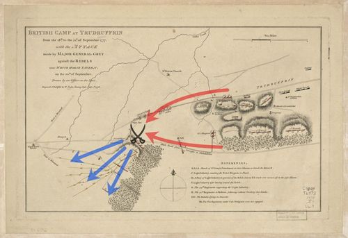 E195 - British Camp at Trudruffrin Battle Map - 1777