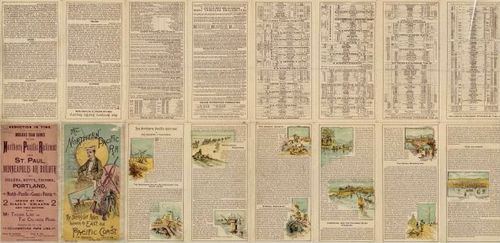 E205 - Northern Railroad Map backside - 1898 - M5854