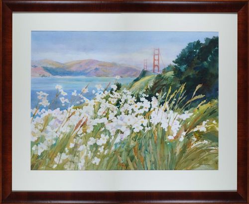 Flowers and Golden Gate - Jann Pollard