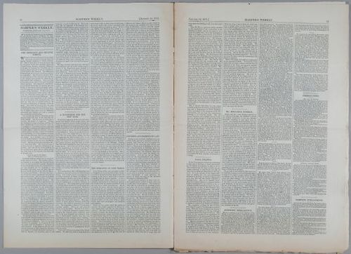 E223 - Paris Map, Nast, Arctic Circle, Harper's Weekly Complete Issue Jan14,1871 . page 26-27