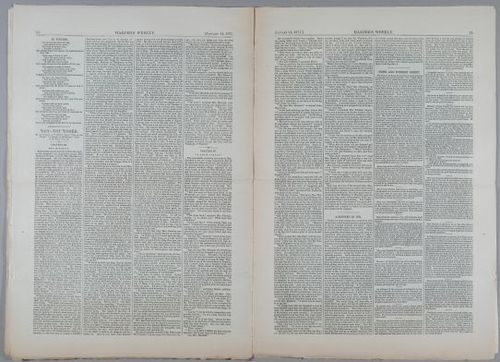 E223 - Paris Map, Nast, Arctic Circle, Harper's Weekly Complete Issue Jan14,1871 .page 34-35