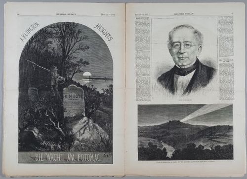 E223 - Paris Map, Nast, Arctic Circle, Harper's Weekly Complete Issue Jan14,1871 page 36-37