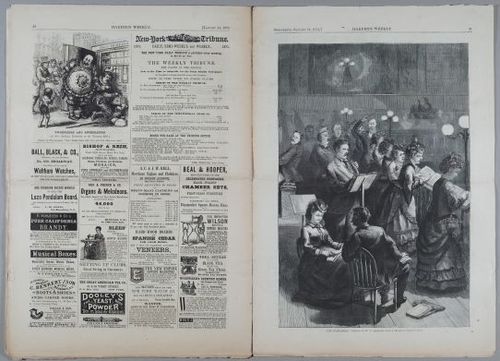 E223 - Paris Map, Nast, Arctic Circle, Harper's Weekly Complete Issue Jan14,1871 page 40-41