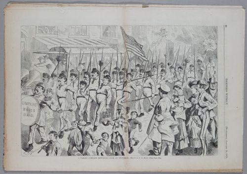 E223 - Paris Map, Nast, Arctic Circle, Harper's Weekly Complete Issue Jan14,1871 page 48