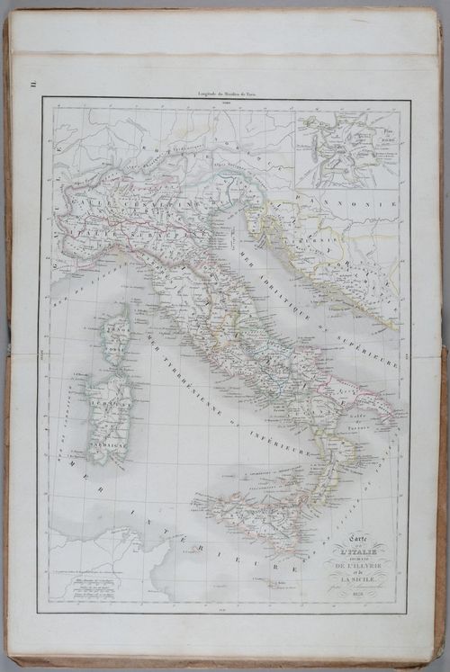 E231 - Map of Ancient Italy, Illyria, and Sicily, 1835 - i1616