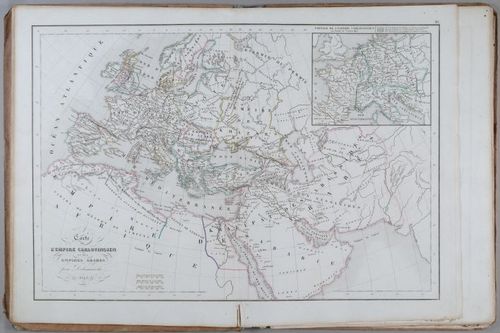 E231 - Map of the Karlovingian and Arabian Empires of 1843 - i1623