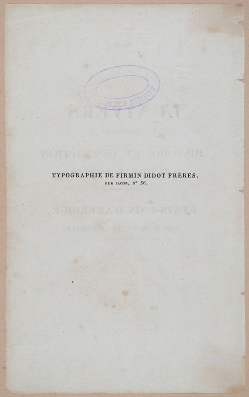 E255 - Etas Unis, 1837 - 2838