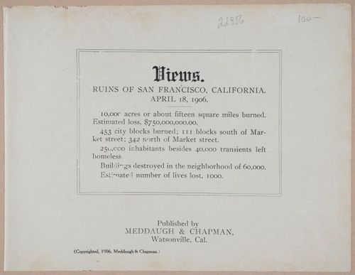E256 - Ruins of San Francisco, 1906 - 2892