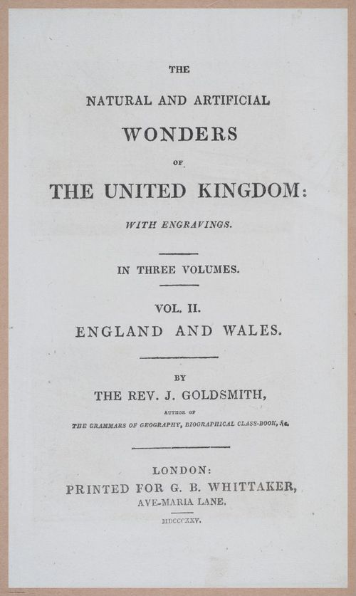E275 - The Natural and Artificial Wonders of the United Kingdom - 1825 - i4684