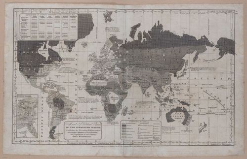 A Moral and Political Chart of the Inhabited World, by William Woodbridge