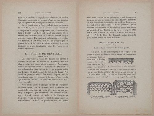 E304 - Traite de la Dentelle Irlandaise (Irish Lace Patterns) 1870 - 7376-7377