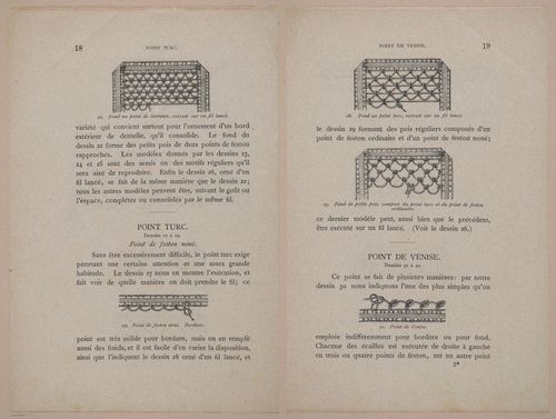 E304 - Traite de la Dentelle Irlandaise (Irish Lace Patterns) 1870 - 7382-7383