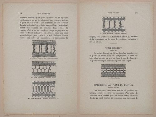 E304 - Traite de la Dentelle Irlandaise (Irish Lace Patterns) 1870 - 7388-7389