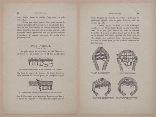 E304 - Traite de la Dentelle Irlandaise (Irish Lace Patterns) 1870 - 7392-7393
