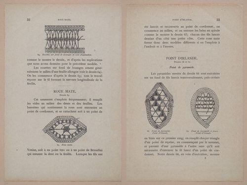 E304 - Traite de la Dentelle Irlandaise (Irish Lace Patterns) 1870 - 7396-7397