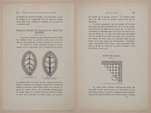 E304 - Traite de la Dentelle Irlandaise (Irish Lace Patterns) 1870 - 7398-7399