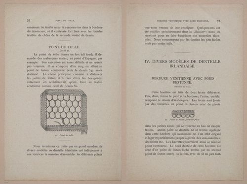 E304 - Traite de la Dentelle Irlandaise (Irish Lace Patterns) 1870 - 7400-7401