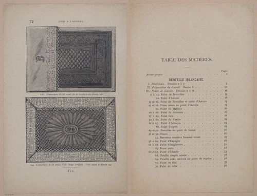 E304 - Traite de la Dentelle Irlandaise (Irish Lace Patterns) 1870 - 7436-7437