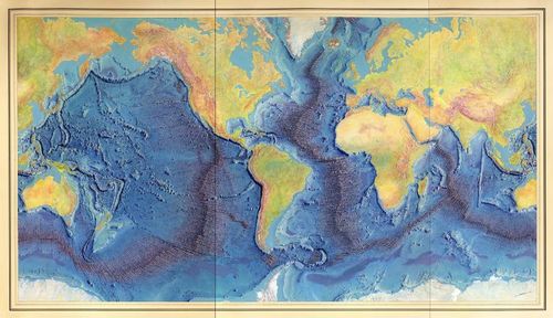 E308 - Map of the Ocean Floor 1977