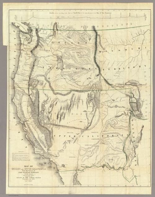 Western North America - John Charles Fremont - 1848