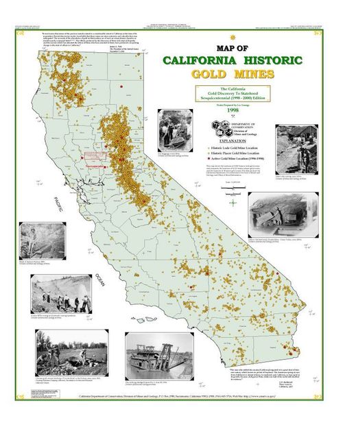 California Historic Gold Mines - 1998