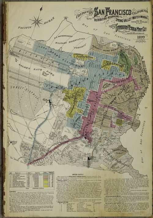 San Francisco Water Supply - Sanborn Map Company - 1899
