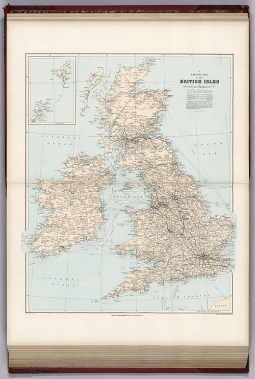 E316 - Railway map, British Isles - Edward Stanford - 1904 (Myer Liebman)