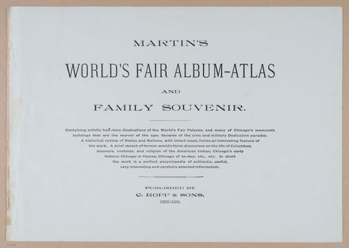 E338 - Chicago World's Fair - 1892 - i10687