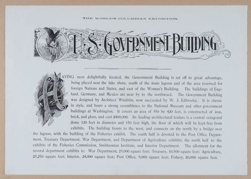 E338 - Chicago World's Fair - 1892 - i10697