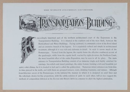 E338 - Chicago World's Fair - 1892 - i10717