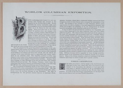 E338 - Chicago World's Fair - 1892 - i10790