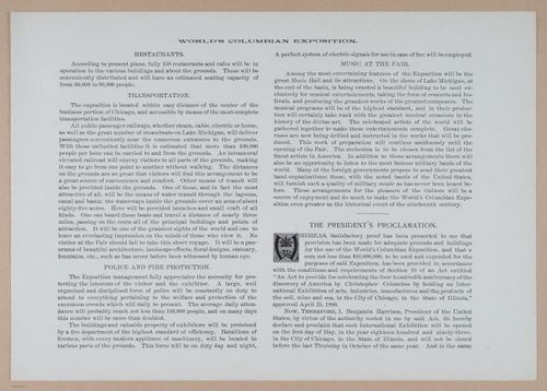 E338 - Chicago World's Fair - 1892 - i10794