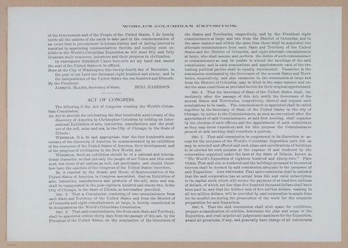 E338 - Chicago World's Fair - 1892 - i10795