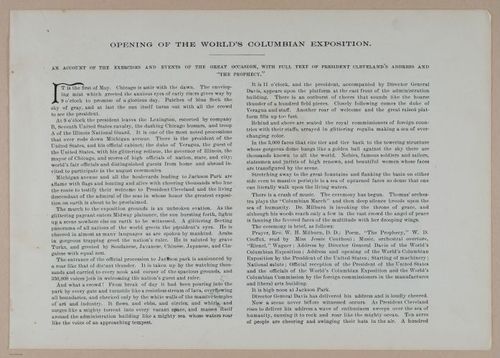 E338 - Chicago World's Fair - 1892 - i10849