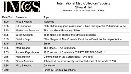 E340 - IMCoS Show & Tell - 2023-02-28 Agenda