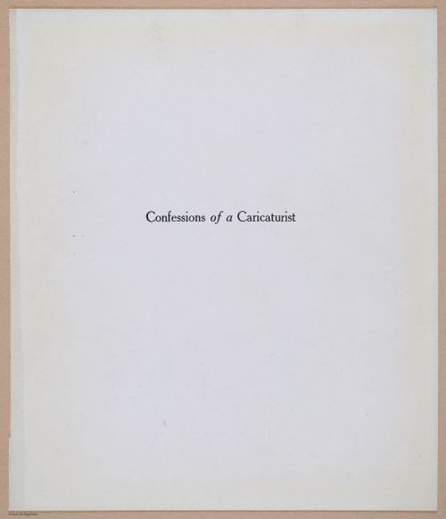 E341 - Confessions of a Caricaturist - 1917 - 11122