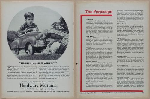 E350 - Newsweek 1953 August 24 - Nuclear Scenario Map - 12924-12925