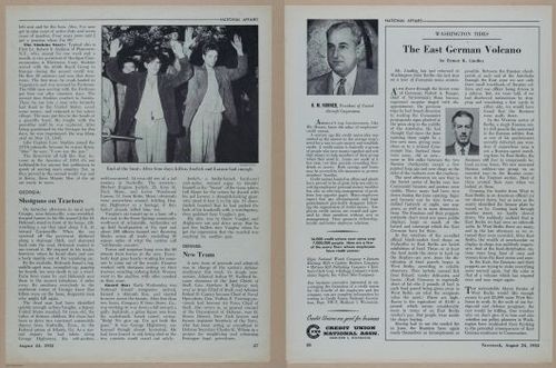 E350 - Newsweek 1953 August 24 - Nuclear Scenario Map - 12945-12946