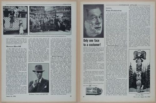 E350 - Newsweek 1953 August 24 - Nuclear Scenario Map - 12963-12964