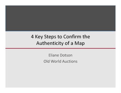 E117 - ED - 4 Key Steps to Confirm the Authenticity of a Map