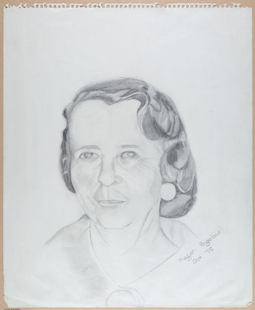 Helen Catherine Dooley Devine, my maternal Grandmother, pencil sketch