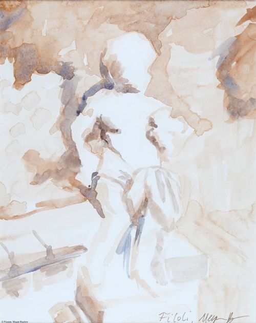 Filoli, Woodside, CA, plein air, watercolor&nbsp;