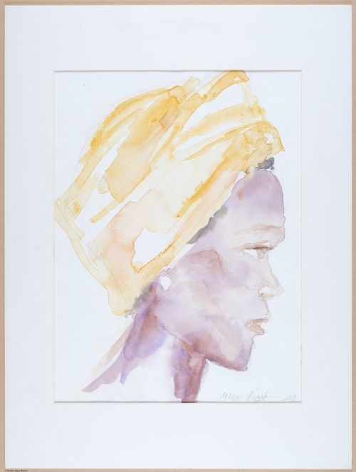 Nude in headwrap,, Fort Mason, SF. &nbsp;&nbsp;