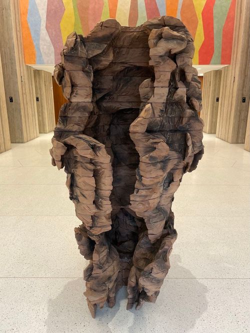 Wood sculpture by Ursula von Rydingsvard