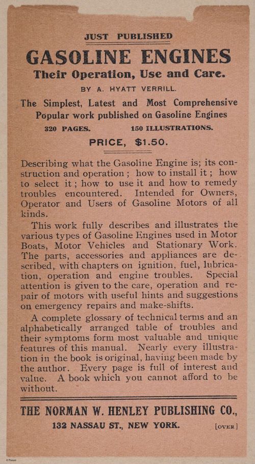 E401 - Gasoline Engines - 1912 - 17575&nbsp;