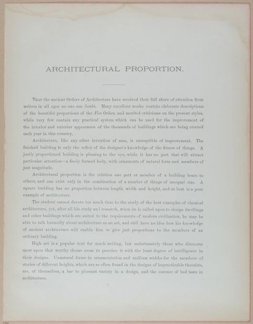 E428 - Arch Proportions - i20825